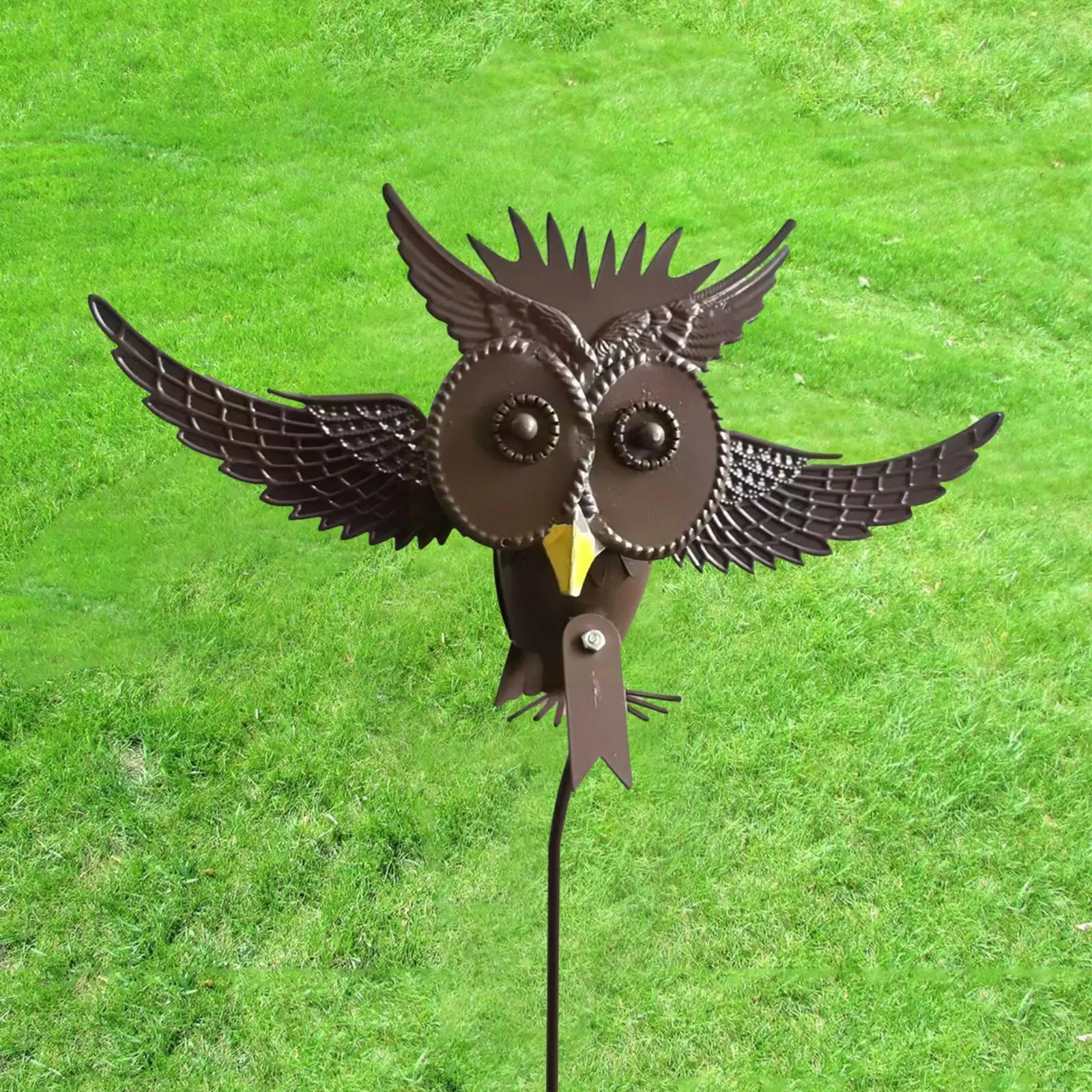 

Owl Outdoor Decorative Garden Art Outdoor Garden Pole Ornament S2g1