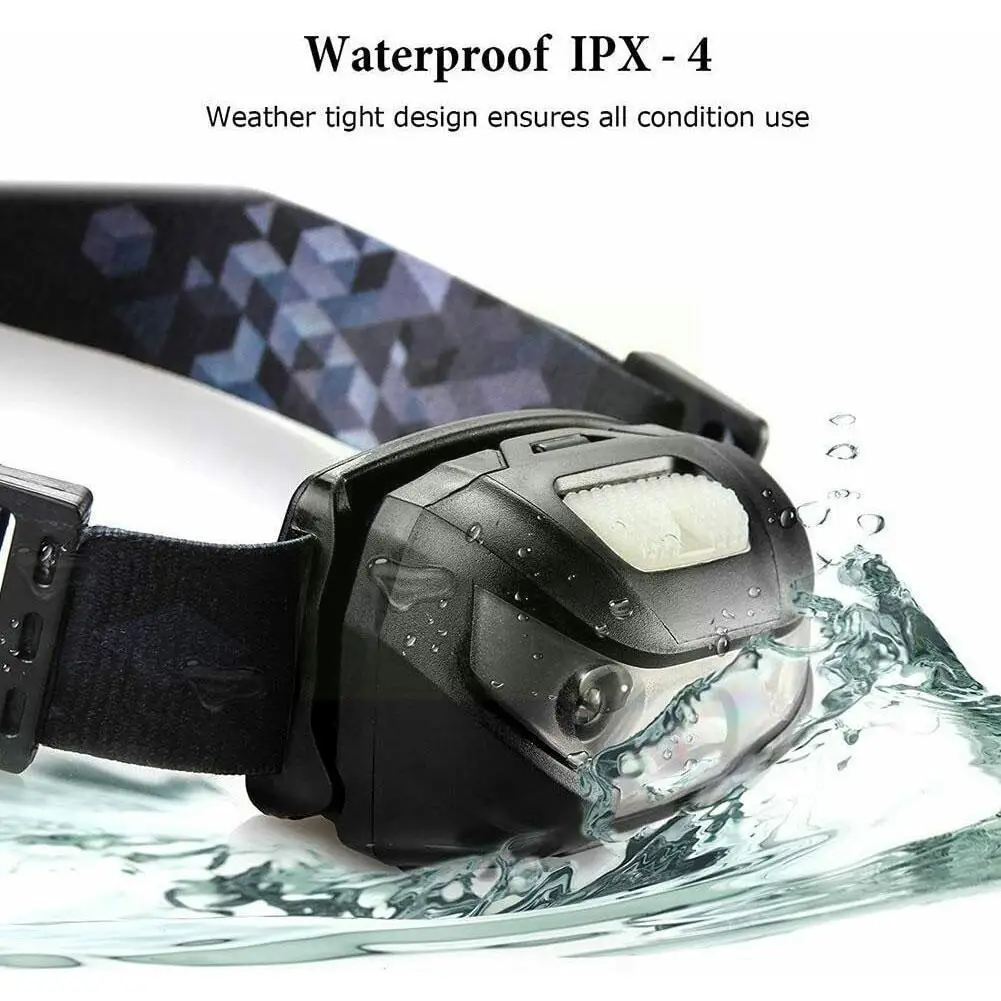 

Led Strong Light 3w White Light Usb Charging Sensor Headlight Night Fishing For Erbium Camping Waterproof B8h4