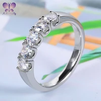 abutterfly 1 0ct d color moissanite 925 sterling silver 5 diamonds womens band premium wedding ring fine jewelry wholesale
