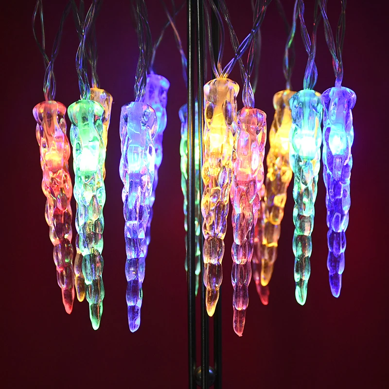 

1set Holiday Ice Pick Snowflake Led String Fairy Lights Garland for Home Wedding Garden Decor Curtain Lights Christmas Decorting
