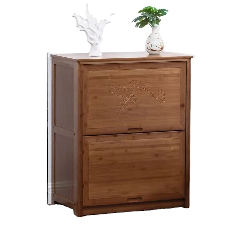 

Bamboo products household goods sorting and storage multi-functional layer storage wooden cabinet