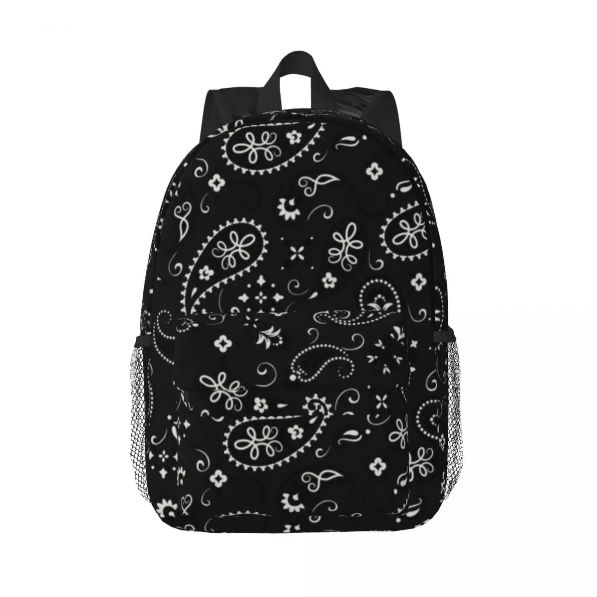 For Men Women College School Students Bookbag Fits 15 Inch Laptop Paisley Western Cowboy Outlaw Bags