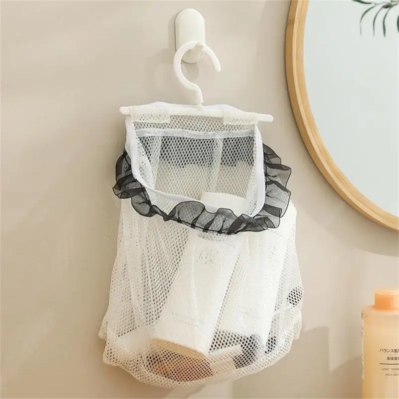 

Visible Fruit And Vegetable Net Pocket Breathable Mesh Wardrobe Storage Bag Transparent Hangable Underwear Socks Storage Bag