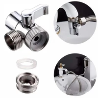 universal 3 way faucet diverter valve switch adapter kitchen sink diverter nozzle suitable for toilet shower bathroom accessorie