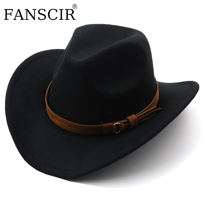 Western Cowboy Hat Fedora Hat Men Large 