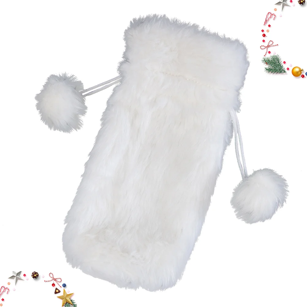 

Bottle Christmas Cover Decoration Champagne Party Gift Tableware Covers Decorative Decorations Red Table Pouch Drawstring