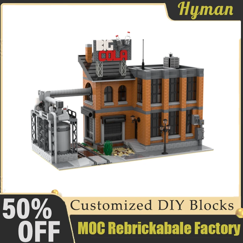 

2952pcs Big Cola Factory MOC-129708 Building Blocks Customized MOC Bricks Assembled DIY Children Birthday Xmas Toys Gifts