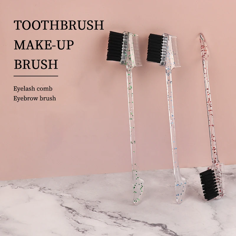 Double Sided 3 In 1 Edge Control Brush For Women Hair Styling
