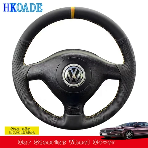 Personalizza il coperchio del volante in pelle in pelle in pelle per sedile Leon Mk1 Volkswagen VW Golf 4 IV Passat B5 Variant Polo Skoda Fabia 1