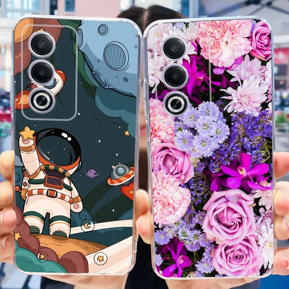 Для Oppo A3 Pro 5G Чехол A3Pro CPH2639 Роскошный чехол с росписью цветов Мягкие силиконовые