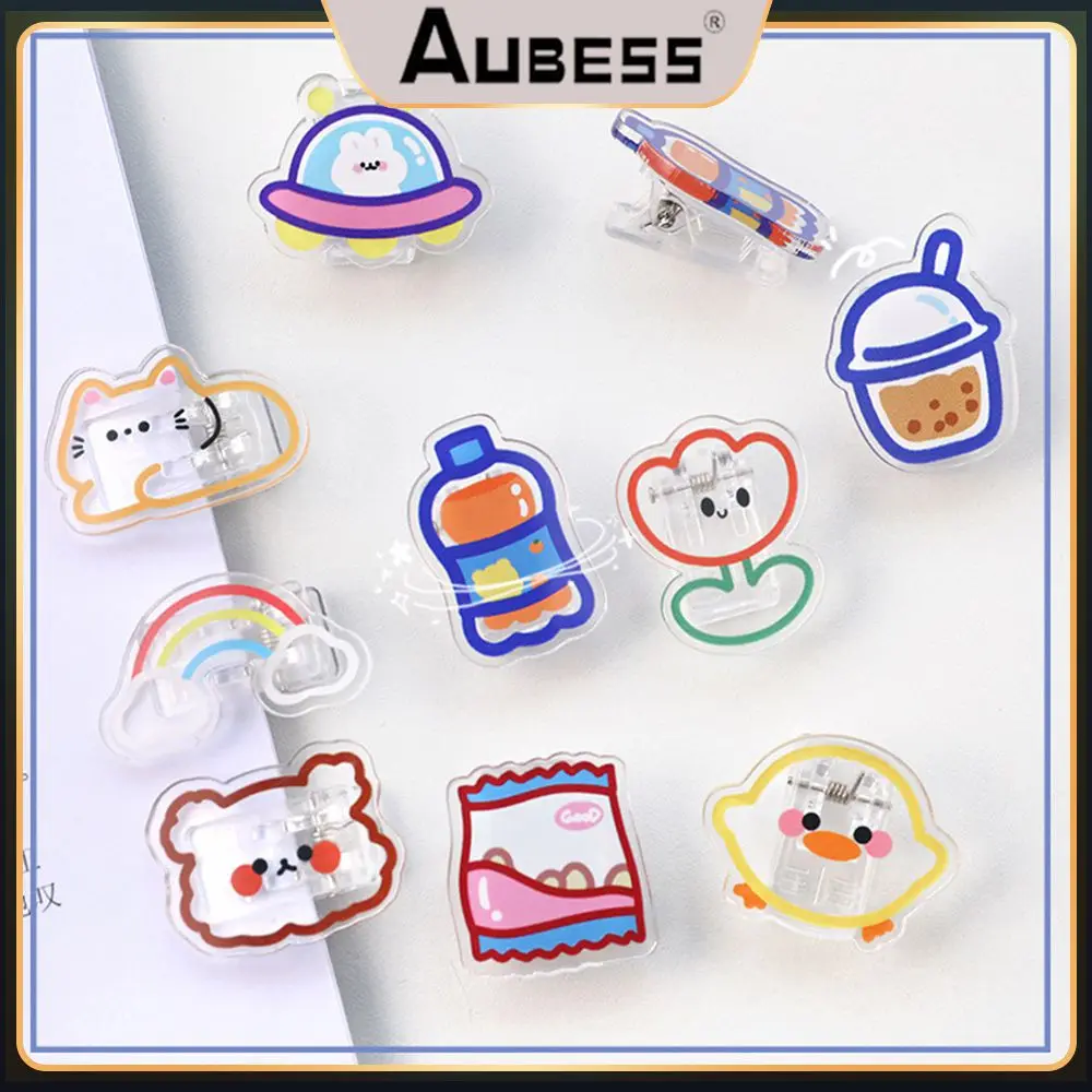 

Secure Seal Clip Distinguish Files Storage Clip Acrylic Multi-specification Mini Paper Clips Office Supplies Transparent