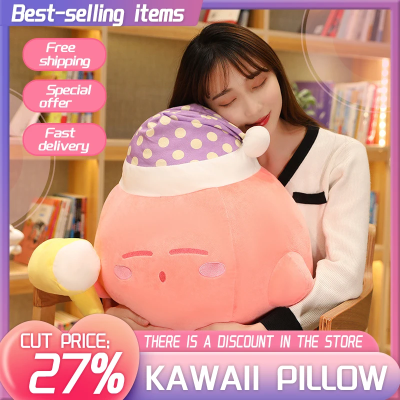 

Anime Kawaii Cute Star Kirby Pillow Stuffed Peluche Plush Quality Cartoon Toys Great Christmas Birthday Gift For Children