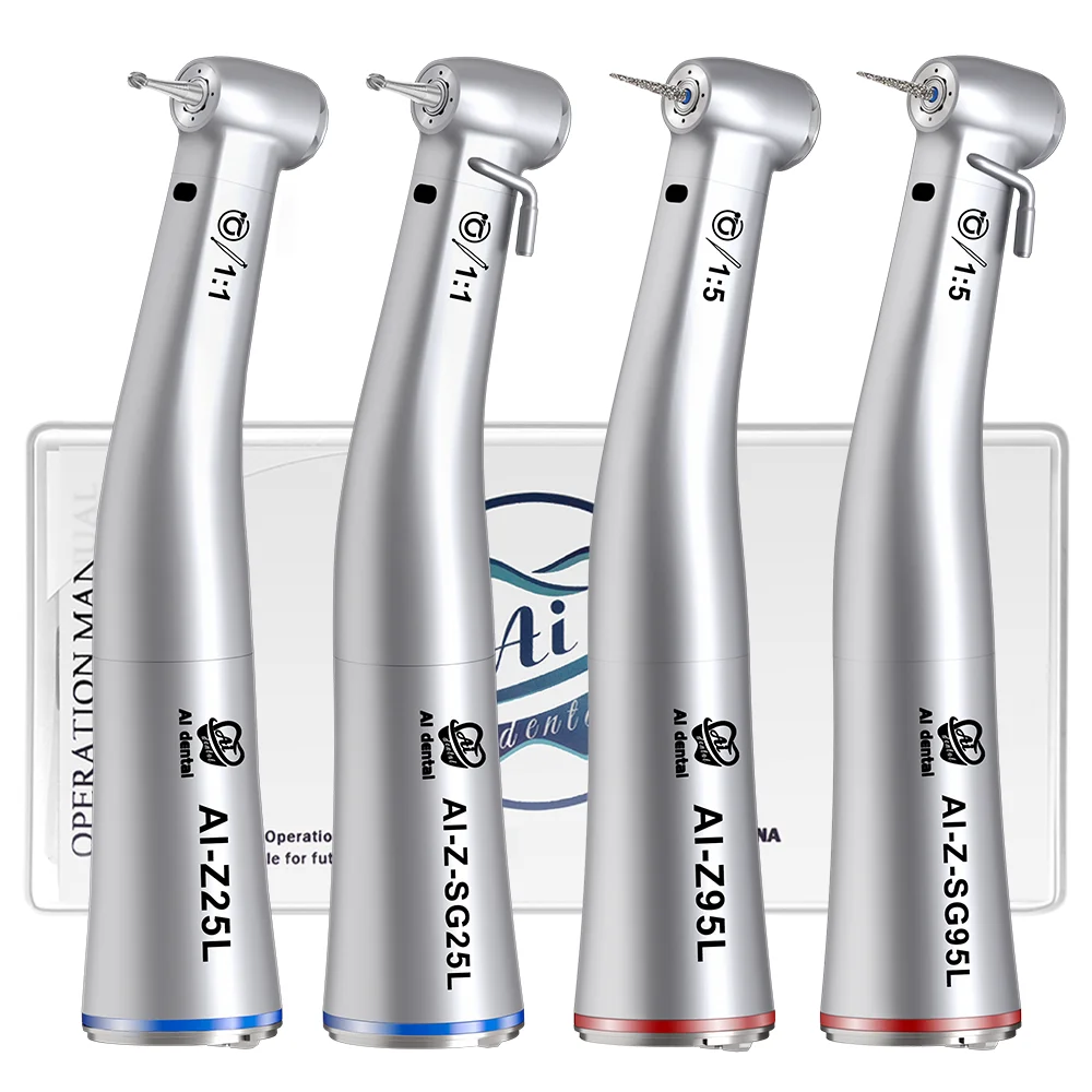 Dental Electric Contra Angle Stainless Steel Series Handpiece Optic Fiber For E-type Surgery Micromotor