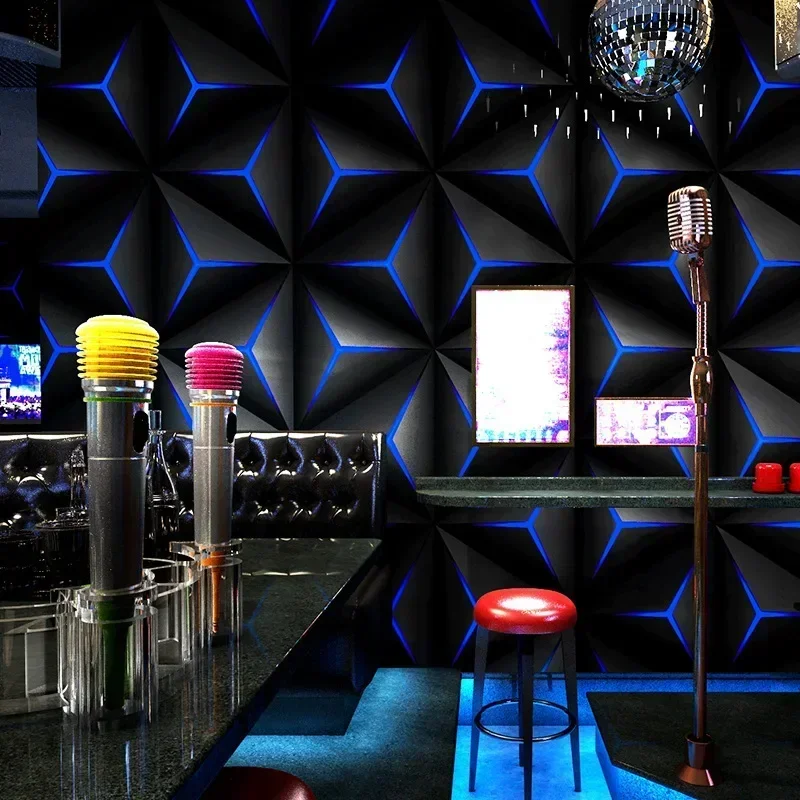 KTV обои Hall Flash Wallcloth 3D стерео самолет геометрические узоры тематическая коробка