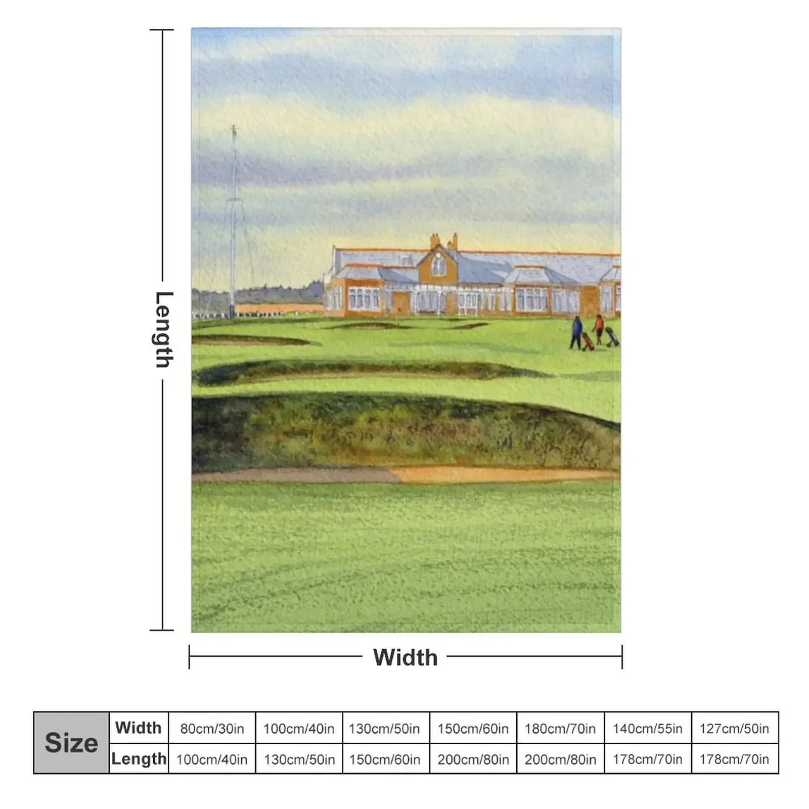 Одеяло Royal Troon Golf Course 18th And Clubhouse Полярные одеяла и пледы Одеяла