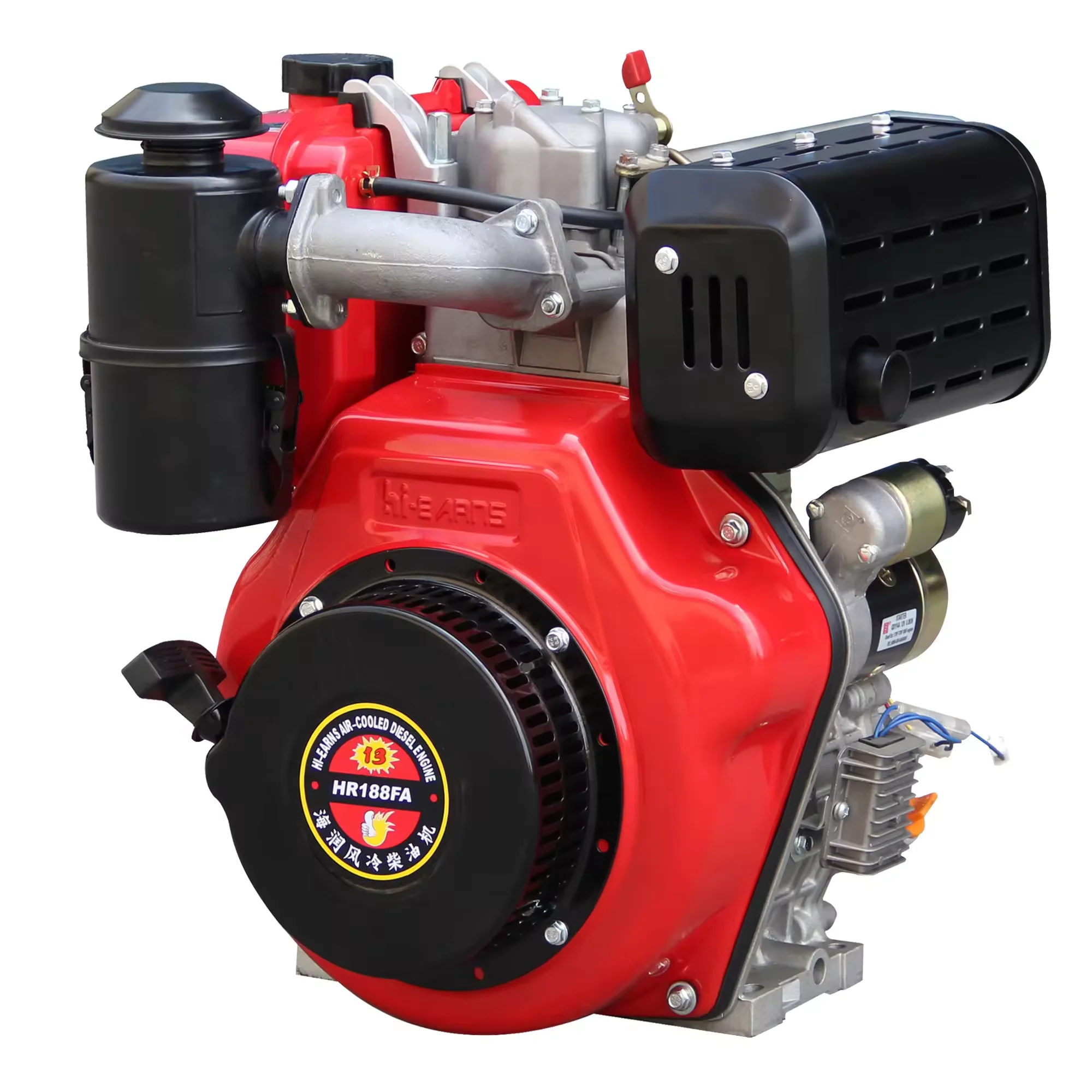 JAVarns 188FA Шлицевой вал с воздушным охлаждением die-sel двигатель