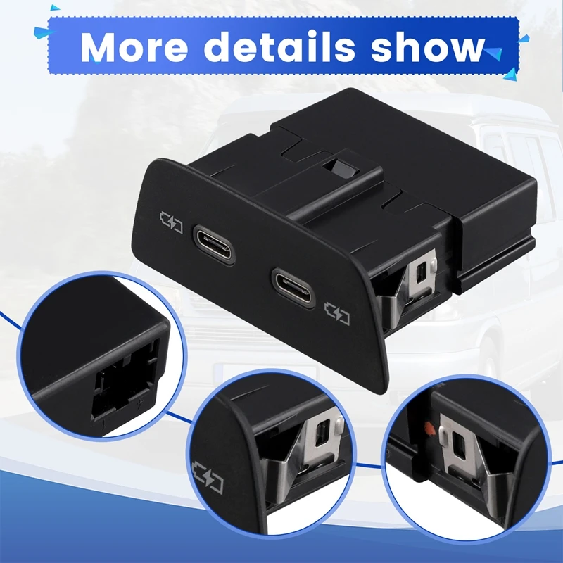 Разъемы USB-порта для зарядки типа C Volkswagen Golf Mk8 USB-порт центральной консоли 2G6 035 954