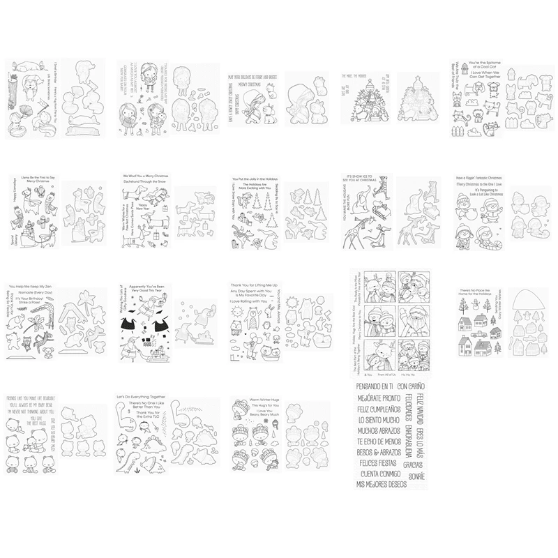 Прозрачные штампы с изображением животных и друзей для скрапбукинга новинка 2021