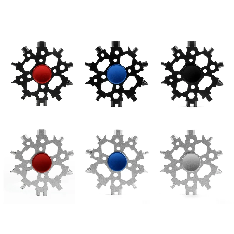 

Snowflake 23 in 1 Multi Tool Gifts for Husband Men Boyfriend Used to Attach to Keychains or Backpacks Lightweight