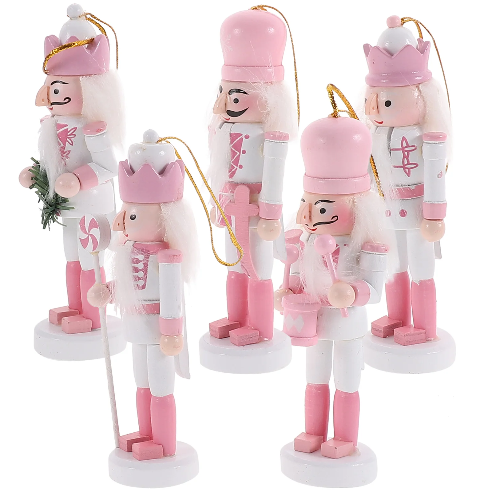 

5 Pcs Pendant Xmas Table Ornament Nutcrackers Craft Christmas Decorations Hanging Candy