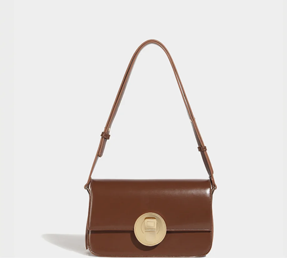 

2022 New Vintage Premium Quality Leather Cross-Body Bag For Women With Mini Clamshell Small Square Tofu Bag