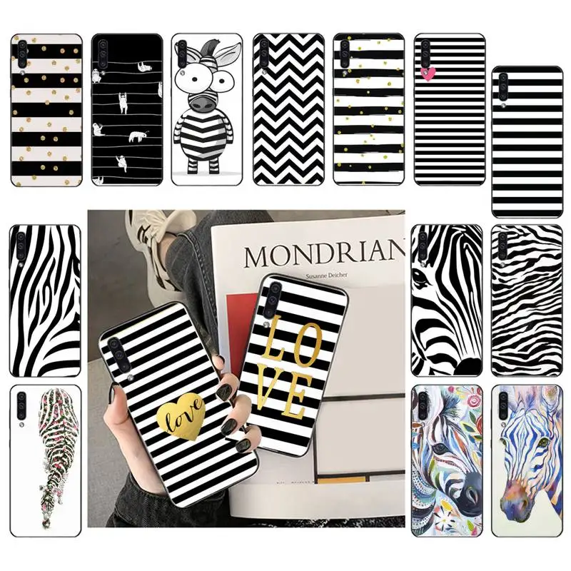 

Animal Black white Zebra Stripe Phone Case For Samsung A51 A71 A52 A12 A50 A32 A21S A70 A31 A21 A02 A10 A20 A30 A40