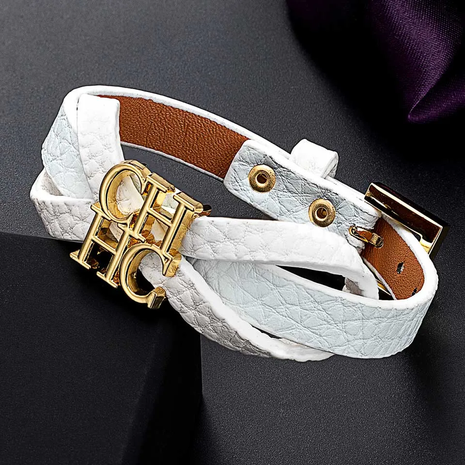 

Zlxgirl 2022 горячая Распродажа бренд 316L стальной CH буква имя очаровательные бабочки Pu кожаный браслет и браслет для женщин пара подарок бесплат...