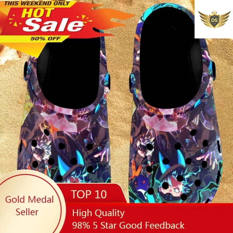 

Шлепанцы женские и мужские летние, дышащие мюли, повседневные сандалии для сада и пляжа, аниме Моя геройская академия