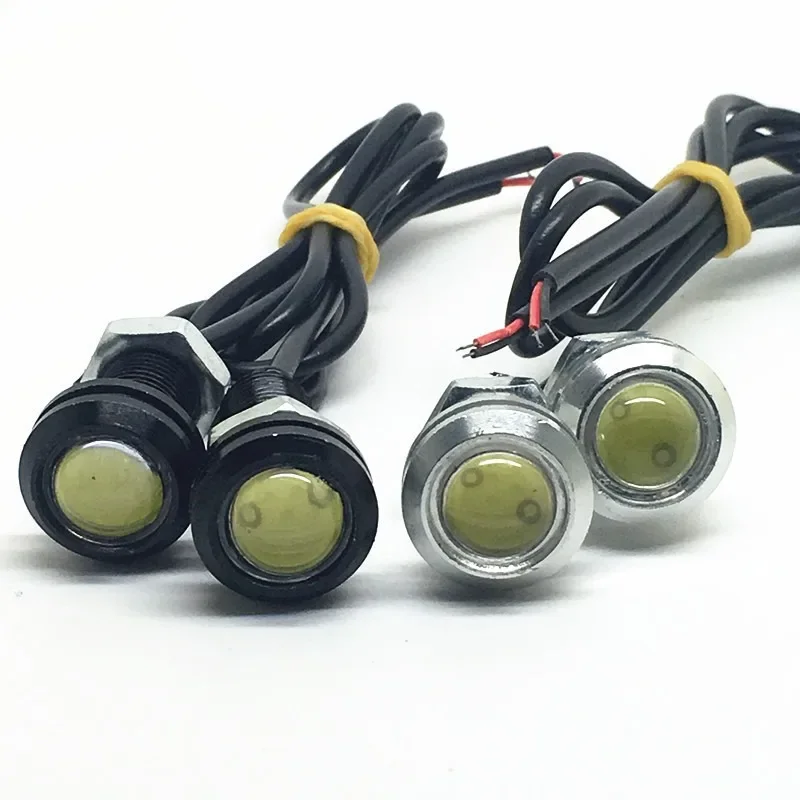 

2 шт. Новый 18 мм автомобильный Eagle Eye Silver Shell DRL светодиодные дневные ходовые огни светодиодные 12 В резервные парковочные огни заднего хода автомобильные лампы
