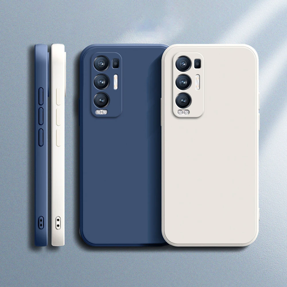 Телефонная флейта для OPPO Find X3 Neo Pro Lite FindX3 X3Lite, флейта с прямыми краями, жидкий силикон, Оригинальная мягкая Высококачественная крышка корпуса