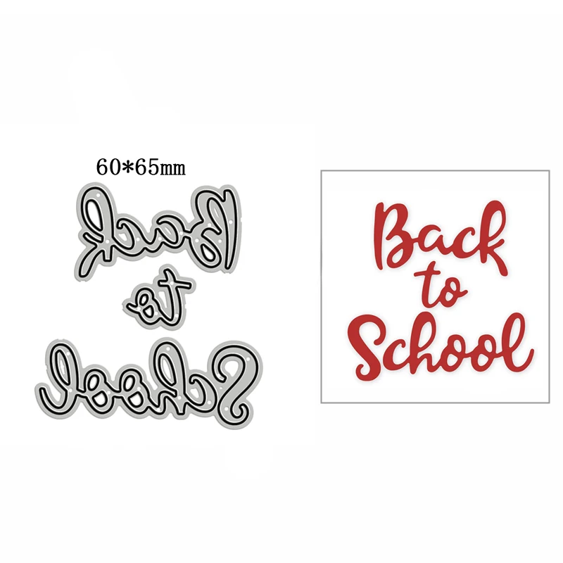 

New Back To School Typeface Metal Cutting Die Scrapbook Template Cutting Card Making Decorative Relief Photo Album Diy Crafts
