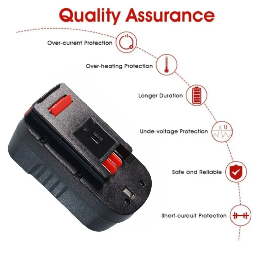 Аккумулятор 8 0 Ач 18 В A18 совместимый с Black Decker HPB18-OPE 18-вольтовый