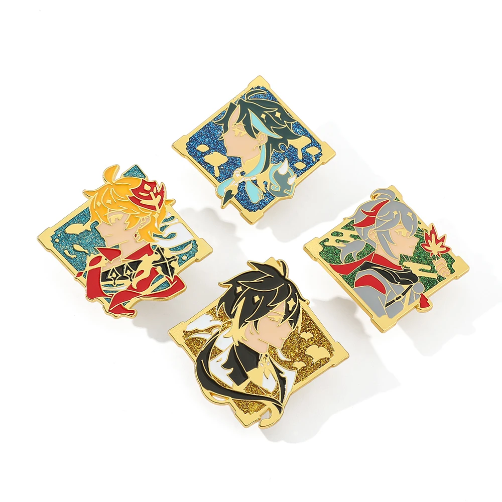 

Game Genshin Impact Brooch Cartoon Figure Badge Enamel Brooch Creative Jewelry Fashion Decoration Accessories for Fans Gifts