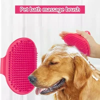 2020jmtpet dog cat bath brush comb rubber glove hair fur grooming massaging home cleaning gloves pets silicone washing glove