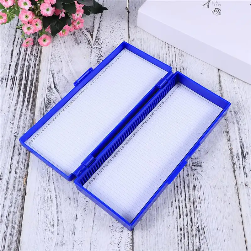 

50Covers Slide Microscope Box Storage Slides Holder Formicroscopes Glass Case Kids Place Cassette Slice Biological Pathology