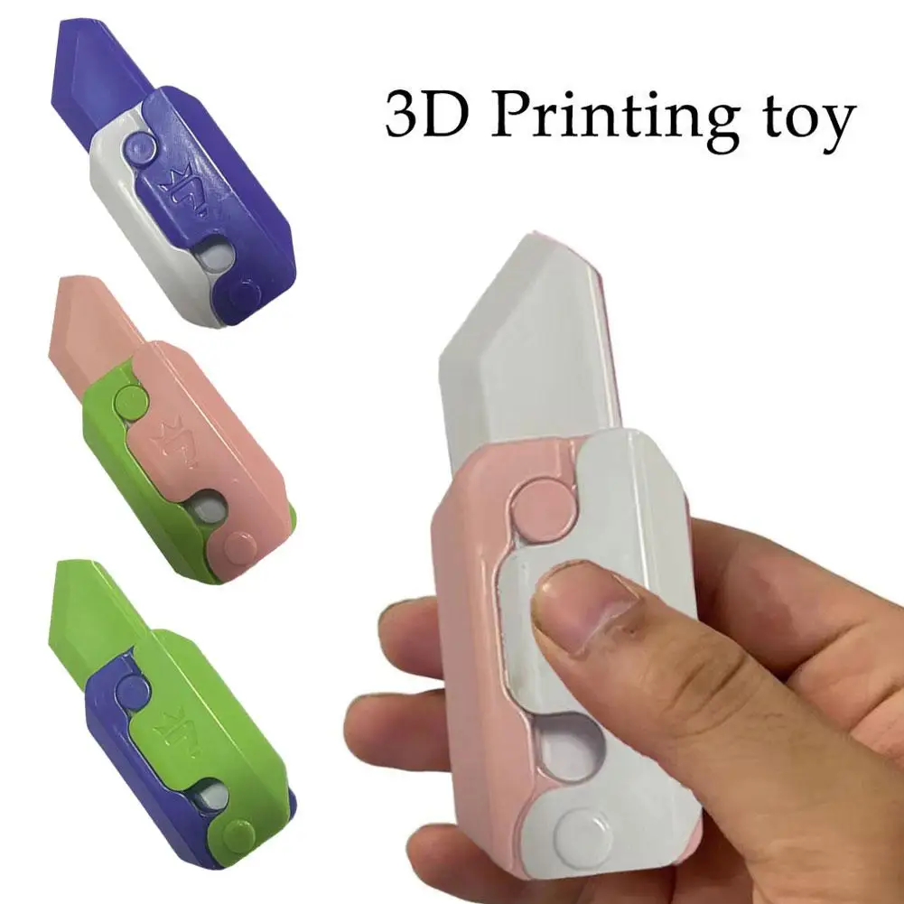 

Красочная 3D печать гравитационный скачок маленький редис нож мини-модель Бриллиантовая подвеска декомпрессионная игрушка подарок для мальчиков O2R4