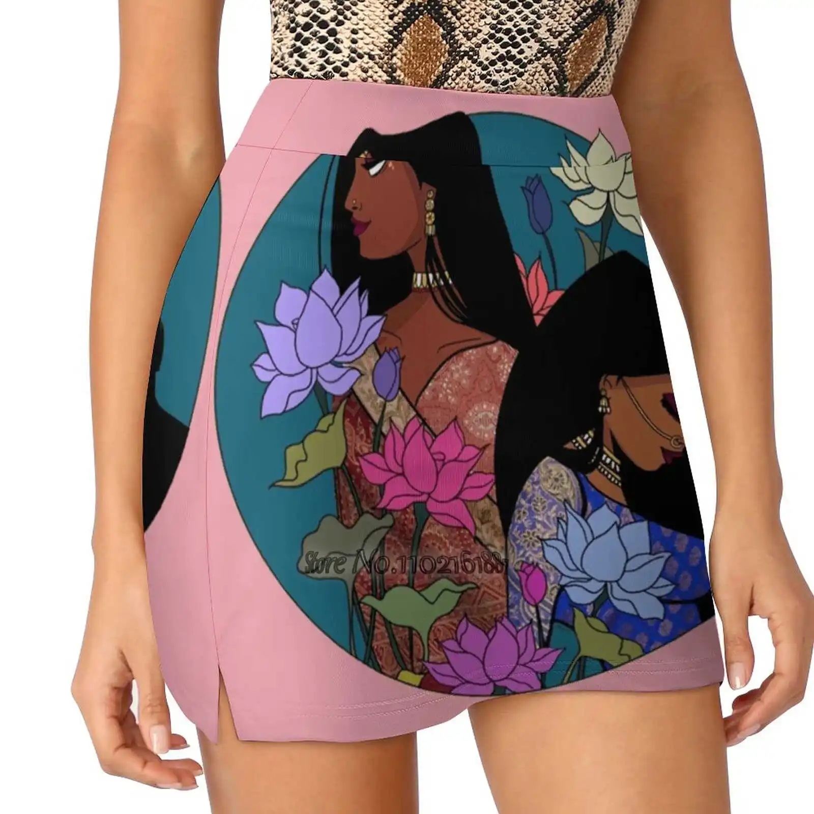 

Vanakkam Fake Two-Piece Hakama Skirt Women Pencil Skirts Workout Sports Mini Skirt Brown Brown People Desi Sri Lankan Sri