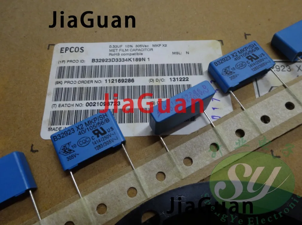 20 шт. Новый EPCOS B32923D3334K189 0 33 мкФ 305VAC PCM22 334/305VAC p22.5mm B32923 мкФ/305vAC 330nf u33 334 | Электроника