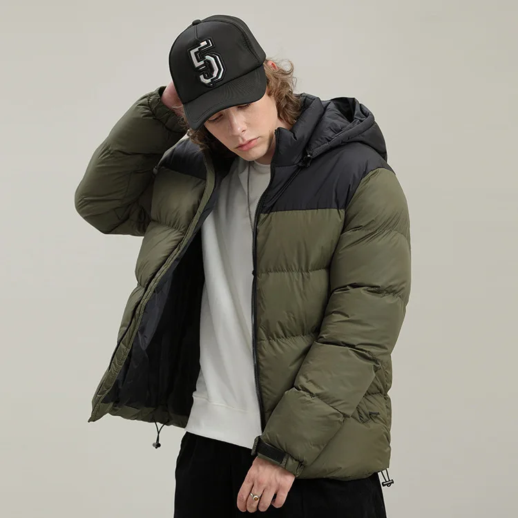 Ten Twenty Men's Dress American Fashion Brand Cotton Shirt Winter Thickened Cold proof Warm keeping Jacket Spliced Hooded Cotton