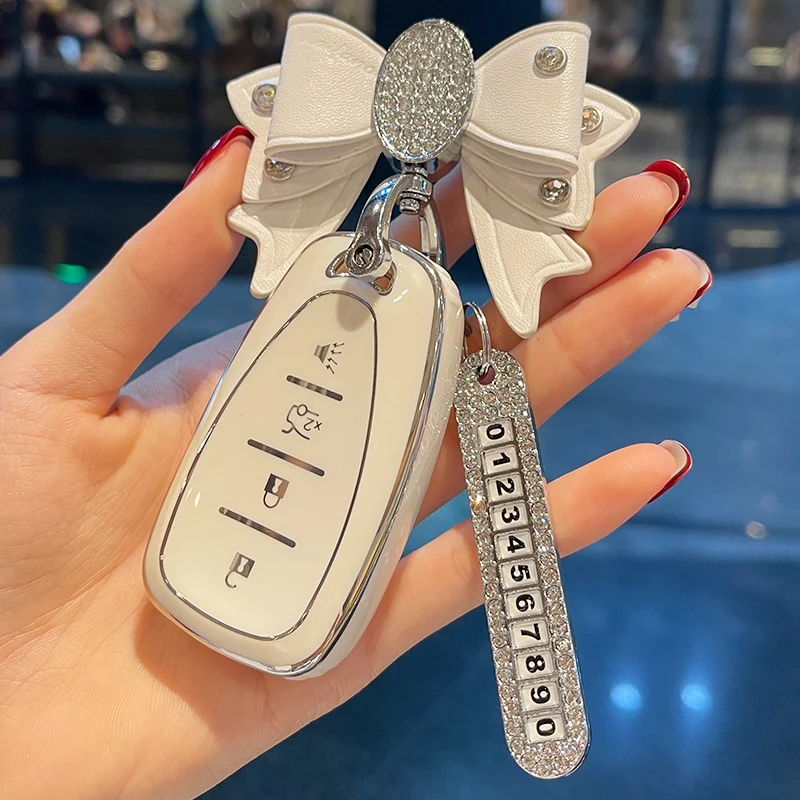 

Bow No Car Key Case Cover For Chevrolet Malibu XL Equinox Bolt Volt Camaro Blazer Premier RS Camaro 2020 Traverse SS Trailblazer