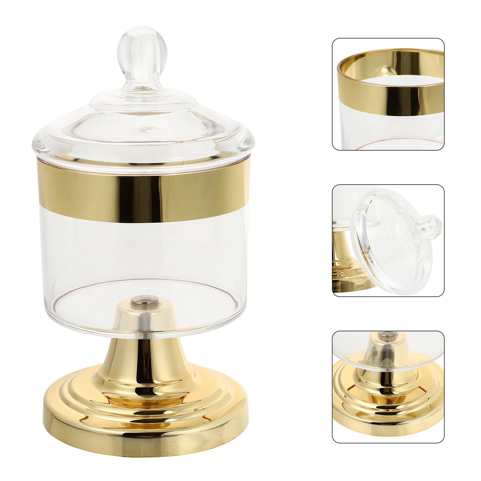

Candy Jar Jars Buffet Containers Cookie Kitchen Clear Acrylic Lids Storage Apothecary Holder Table Bowl Footed Tea Bins Set