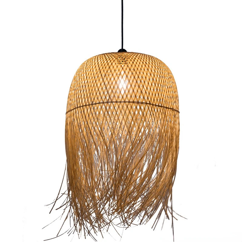 Southeast Asia Bamboo Chandelier Lights Japanese Zen Pendant Lamp Led Hanging Home Decor Luminaire Suspendu Fixture |