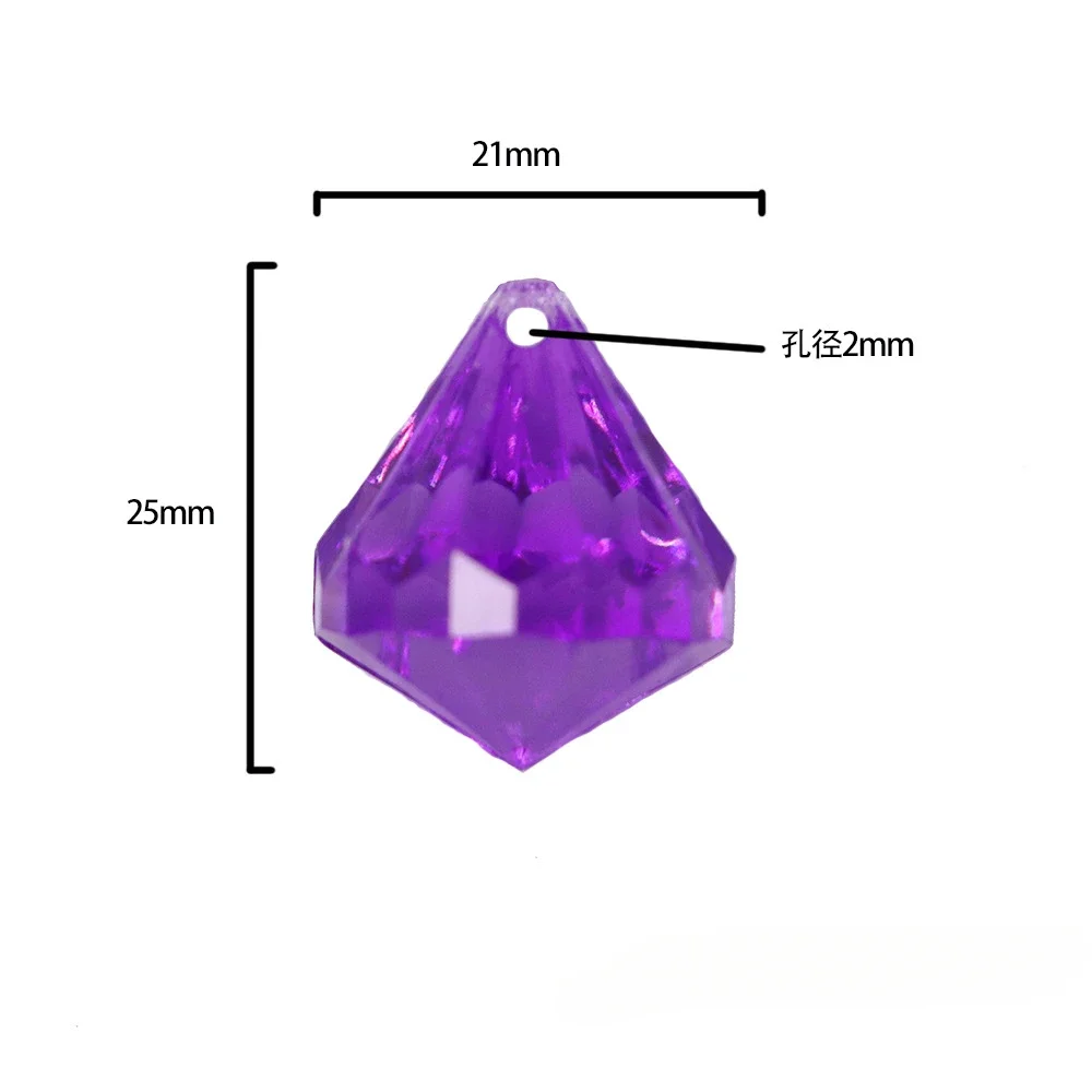 Camal 20 шт. 25 мм акриловый кулон из драгоценных камней с бриллиантами сундук