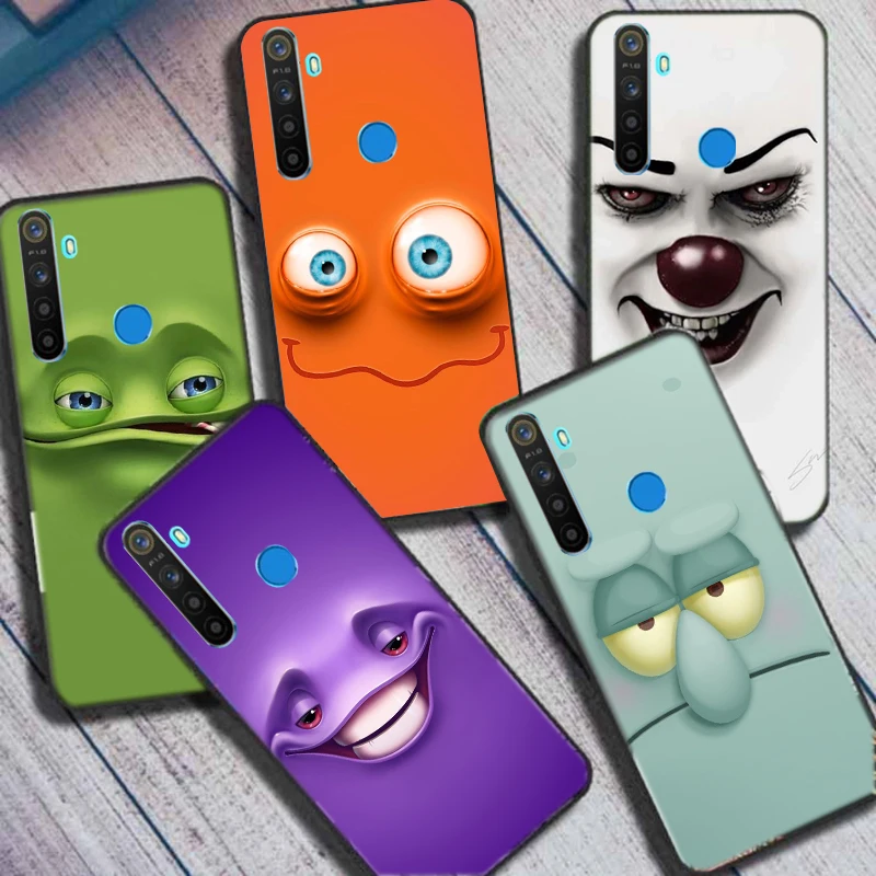 Чехол с забавным лицом для Realme 5 Pro силиконовый чехол телефона Oppo 5i задняя крышка