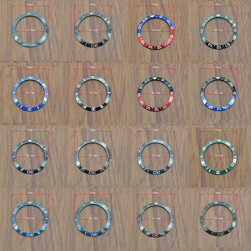 

38mm Ceramic Bezel GMT and Diving watch Insert For 40mm Mens Watch Watches Replace Accessories Watch Face Watch Bezel Inserts