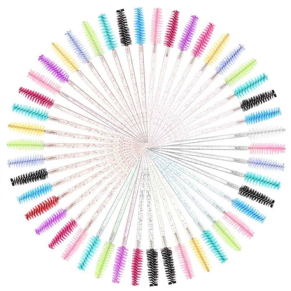 

100 шт. одноразовые кисти для макияжа, блестящие микрокисти для губ, палочки для туши для ресниц, аксессуары для наращивания