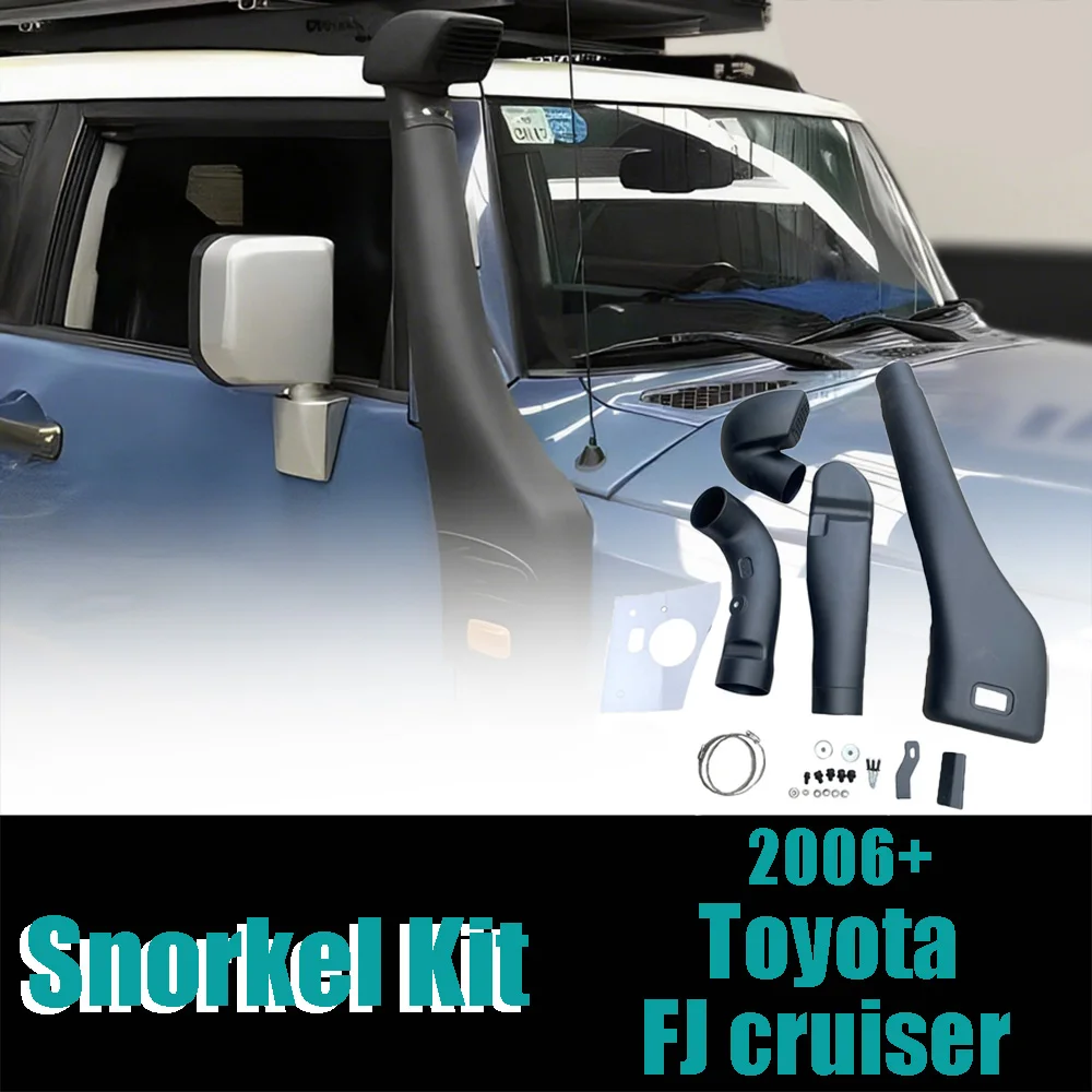 Фото Комплект трубки для Toyota FJ Cruiser 2006 + ABS, черный комплект воздухозаборника для бездорожья, 4x4, водонепроницаемые аксессуары №1