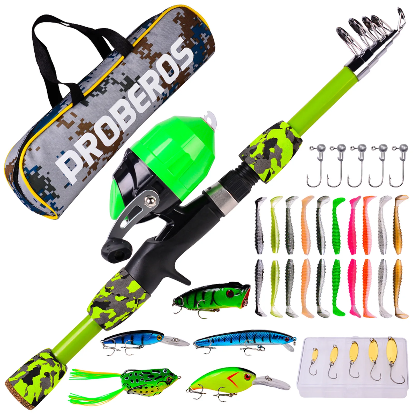 

Kids Fishing Pole And Tackle Box Telescopic Fishing Rod Combo Full Kits Portable Telescopic Fishing Rod And Reel Full Fish