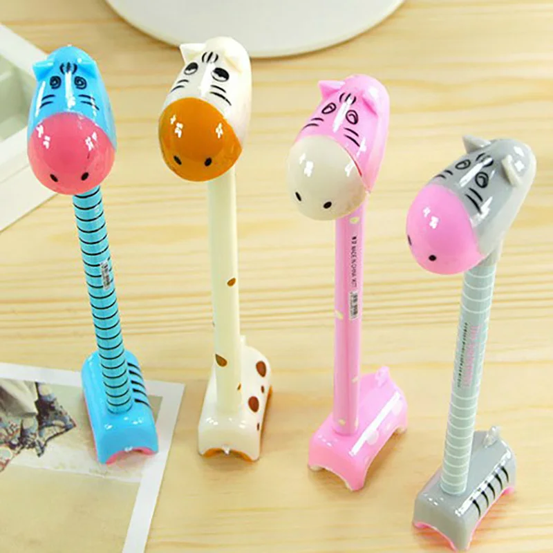 

Learning Stationery Creative Cartoon Donkey Ballpoint Pen Cute Student Giraffe Desk Office Hippos Signature Pen