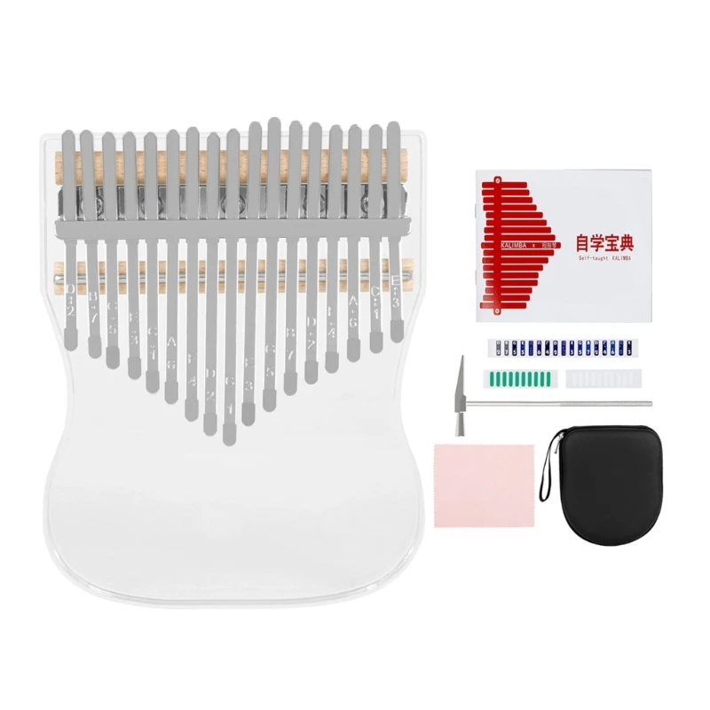 

Dropship Small Thumb Piano Kalimba 17 Keys Acrylic Mini Finger Piano Musical Instrument